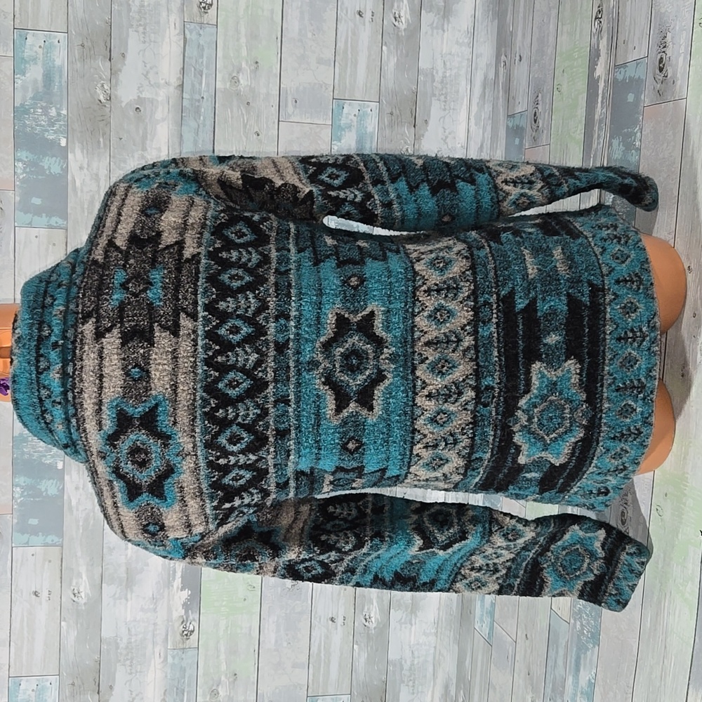 Bear Ridge Outfitters Vintage Western Aztec Zip Up Jacket Sz Small - Picture 3 of 5